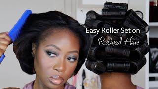 New To Roller Sets? Watch this How to Roller Set On Relaxed Hair For Beginners  Weekend Hair Reset