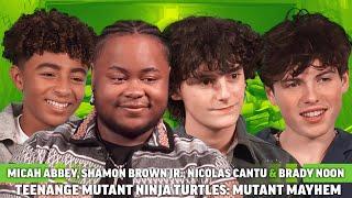 TMNT Mutant Mayhem Cast Interview Nicolas Cantu Micah Abbey Brady Noon Shamon Brown Jr.