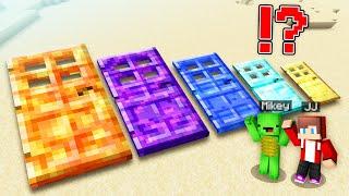JJ And Mikey Found DOORS of ALL SIZES And COLORS in Minecraft Maizen