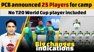 PCB announced 25 Players for camp  No T20 World Cup player included