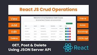 React Crud Operations with API Course Preview Install React PrimeReact Axios & Json-Server
