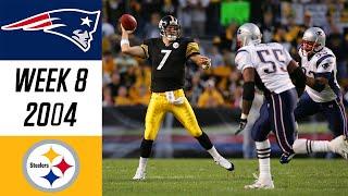Rookie Big Ben Upsets Tom Brady  Patriots vs Steelers 2004 Week 8 Full Game HD