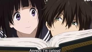 Chitanda making Oreki uncomfortable for 4 minutes straight - Hyouka Chitanda x Oreki Best moments.