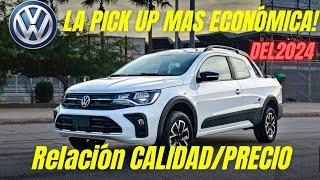 La Pick Up MAS ECONÓMICA  del 2024  Volkswagen Saveiro Extreme  reseña en español