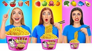 Emoji Food Challenge  Big Medium and Small Food by Multi DO Challenge