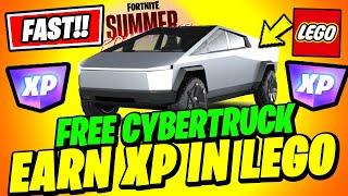 *FASTEST WAY* How to Earn XP with a PARTY in Battle Royale Reload LEGO -UNLOCK Fortnite CyberTruck