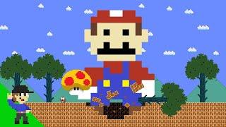 Level UP Mario finds a Mega Mushroom but never stops growing