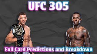 UFC 305 Du Plessis vs Adesanya Full Card Predictions and Breakdown