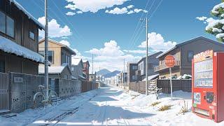 winter in japan.  anime lofi mix