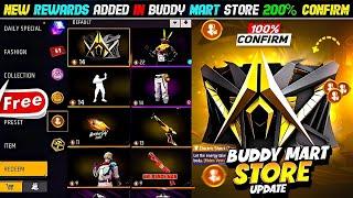 BUDDY MART STORE REWARDS കിട്ടും  JASS PANT RETURN വരുന്നു NEW EVENT FREE FIRE FF NEW EVENT