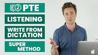 PTE Listening Write from Dictation  SUPER METHOD