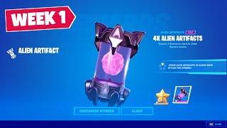 Fortnite All Alien Artifacts Locations Guide Week 1 - How to Unlock Kymera Styles