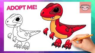 How To Draw Velociraptor  Adopt Me  Cute Easy Drawing Tutorial