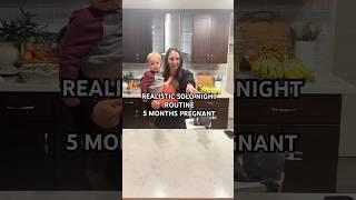 Realistic solo night routine 5 months pregnant with three 4 & under