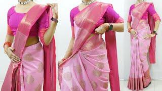 Banarasi silk saree draping tutorial step by step  Sari draping in easy steps  Sari draping guide