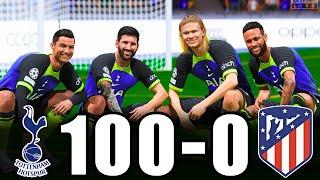 FIFA 23  RONALDO MESSI MBAPPE NEYMAR ALLSTARS  Spurs 100-0 Atletico Madrid  UCL FINAL  4K