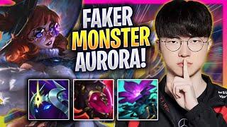 FAKER IS A MONSTER WITH AURORA - T1 Faker Plays Aurora MID vs Yone  Season 2024