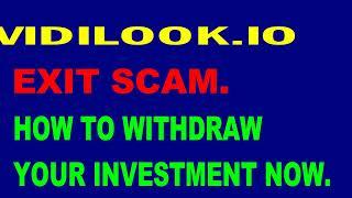 Vidilook exit scam Vidilook withdrawal solved how to recover your money successfully