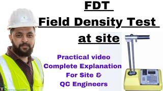 Field density test for compacted soil  FDT