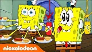 SpongeBob Cooking Krabby Patties for 20 Minutes   Nickelodeon Cartoon Universe