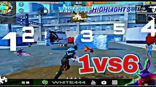 WHITE 444 VS 6 PRO PLAYERS  HACKER VS 6 PRO PLAYERS - BEST GAMEPLAY EVER