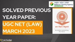 Solved Previous Year Paper UGC NETLAW-March 2023