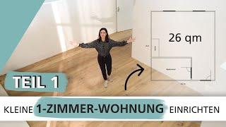 Kleine 1-Zimmer-Wohnung einrichten  Teil 1  HOW TO  INTERIYEAH