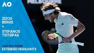 Zizou Bergs v Stefanos Tsitsipas Extended Highlights  Australian Open 2024 First Round