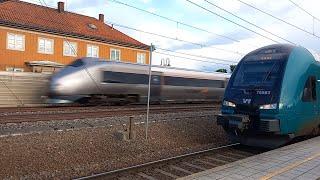  230721 Kløfta Norway 4 trains in 40 seconds