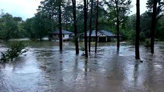 RAW VIDEO Flooding in Conroe TX