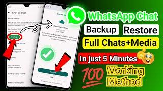 WhatsApp Chat Backup & Restore 2024  How To Restore WhatsApp Messages On Android