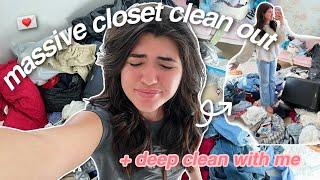 MASSIVE CLOSET CLEAN OUT + deep clean with me for summer 2022