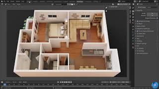 How to make 3d floor plan in Blender  Best method Modeling