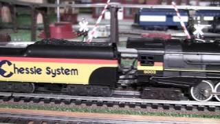 Lionel Chessie Berkshire O-Gauge Steam Locomotive w Chessie Steam Special set in True HD 1080p