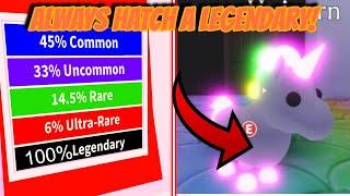 How to ALWAYS HATCH A LEGENDARY PET in Adopt Me WORKING METHOD 2024 Roblox