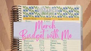 March Budget with Me March set Up EcMonthly planner ONEINCOMEBUDGETING