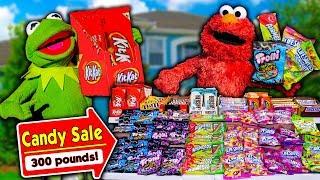 Kermit the Frog and Elmo Buy 300 Pounds of Halloween Candy