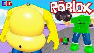 Met THE HUGE FAT man and FRIENDS to GET Simulator GLUTTONS Roblox Cool GAMES