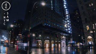 NYC 3 a.m. Rain - Manhattan New York 4K