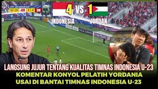 Pelatih yordania Sampai Geleng² komentar Pelatih yordania usai Permalukan Timnas Indonesia u-23