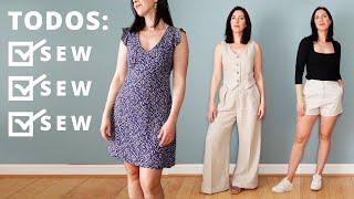Tackling my sewing todos Pleated linen trousers vintage dress pattern mending projects
