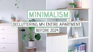 Decluttering My Entire Apartment Before 2024  MINIMALISM Tips Whole House Declutter