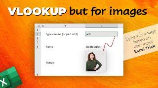 VLOOKUP but for images - Dynamic Image based on user input - Excel Trick