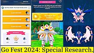 Go Fest 2024 The dusk Settles Special Research Rewards in Pokemon Go  Necrozma Fusion Energy