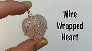 How to wire wrap a crystal heart Barbie diamond castle necklace inspired 🩷