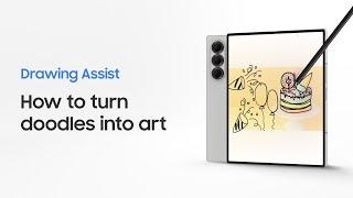 How To Use Drawing Assist on Galaxy Z Fold 6 Folding Phone  Galaxy AI  Samsung UK