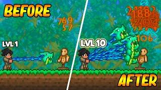 Terraria But Damaging Enemies UPGRADE My Melee Weapons...