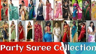 party saree collection  most trending sarees  saree haul 2024  new saree designs @APKFASHION