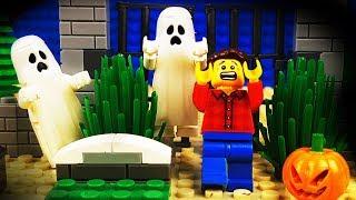 LEGO Halloween STOP MOTION  Ghost Attack Haunted Graveyard  LEGO City