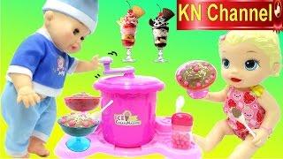Đồ chơi trẻ em MÁY LÀM KEM MINI TẠI NHÀ Ice cream Machine BABY ALIVE DOLL